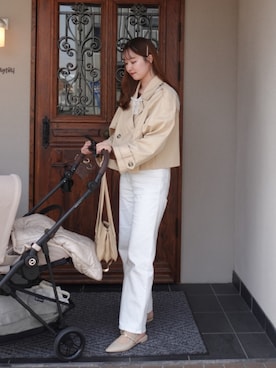 「H&M（エイチ・アンド・エム）のアイテム（ジャケット/アウター）」を使った、yuuさん（レディース・168cm）の春コーディネート