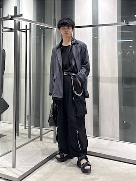 「HARE（ハレ）のアイテム（ジャケット/アウター）」を使った、柊平さん（メンズ・173cm）の夏コーディネート