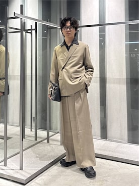 「HARE（ハレ）のアイテム（バッグ）」を使った、柊平さん（メンズ・173cm）の秋コーディネート