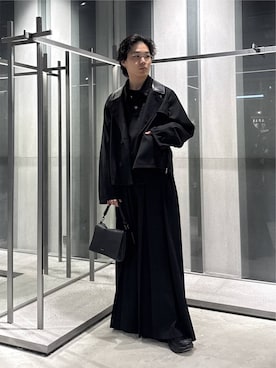 「HARE（ハレ）のアイテム（バッグ）」を使った、柊平さん（メンズ・173cm）の秋コーディネート