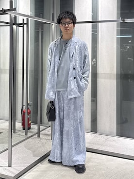 「HARE（ハレ）のアイテム（テーラードジャケット）」を使った、柊平さん（メンズ・173cm）の春コーディネート