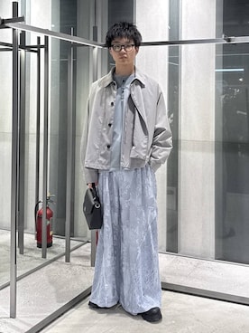 「HARE（ハレ）のアイテム（ブルゾン）」を使った、柊平さん（メンズ・173cm）の春コーディネート