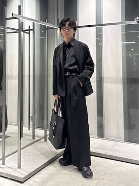 「HARE（ハレ）のアイテム（バッグ）」を使った、柊平さん（メンズ・173cm）の秋コーディネート