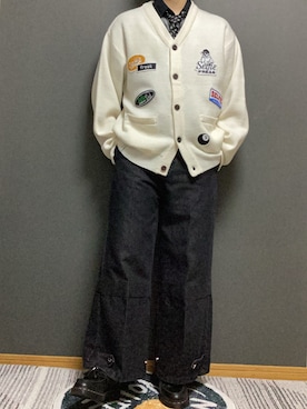 「ADRER（アドラー）のアイテム（その他パンツ）」を使った、TAKUMAさん（メンズ・172cm）の秋コーディネート