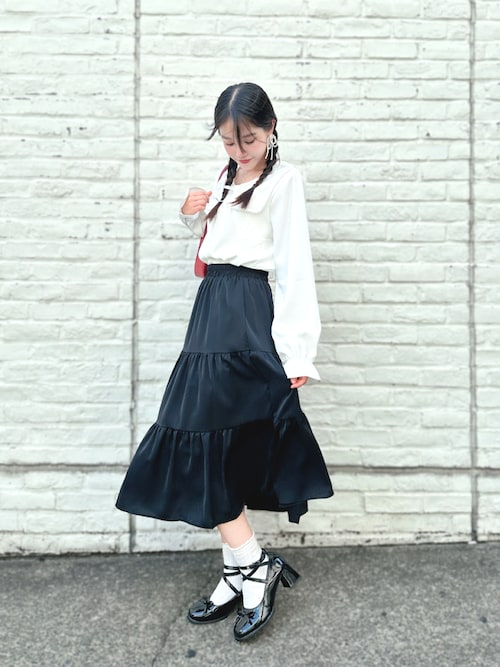 本日ページ削除レトロガーリー　ドットティアードスカート コーデ 3点セット 本日ページ削除レトロガーリー ドットティアードスカート コーデ 3点セット