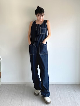 「爽やかコーデ」｜「アイテム（オールインワン・サロペット）」を使った、Sillyさん（レディース・158cm）の夏コーディネート