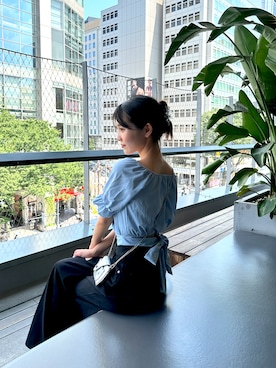 「Silly（シリー）のアイテム（バッグ）」を使った、Sillyさん（レディース・158cm）の夏コーディネート