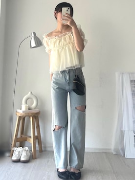 「Silly（シリー）のアイテム（バッグ）」を使った、Sillyさん（レディース・158cm）の夏コーディネート