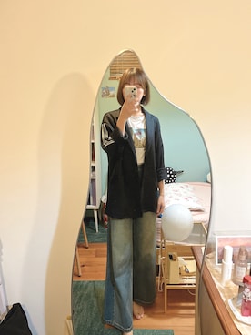 「niko and...（ニコアンド）のアイテム（ジャケット/アウター）」を使った、yunaさん（骨格ウェーブ・レディース・166cm）の秋コーディネート