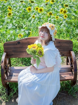 「アイテム（ワンピース/ドレス）」を使った、Miyu Nootchareeさん（レディース・147cm・20代）の夏コーディネート