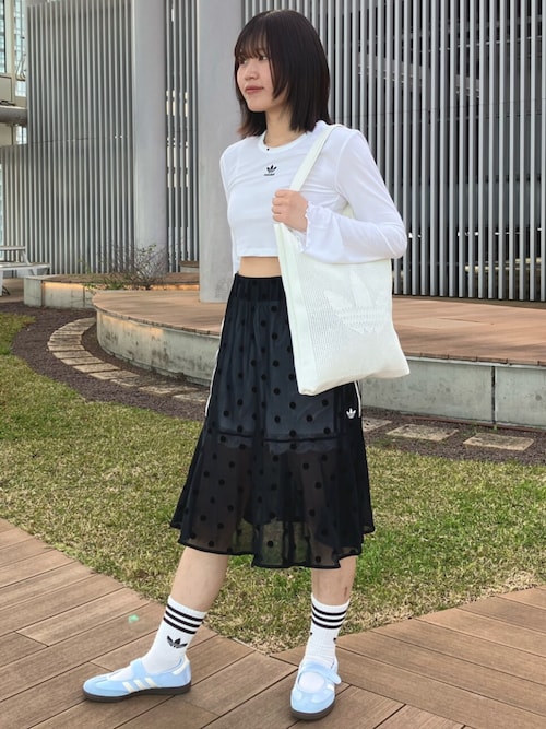 レース トリム スリーストライプス ショーツ ショートパンツ