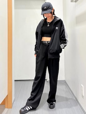 「アイテム（ジャージ）」を使った、OAさん（レディース・163cm）の夏コーディネート