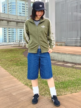 「adidas（アディダス）のアイテム（キャップ）」を使った、OAさん（レディース・163cm）の春コーディネート