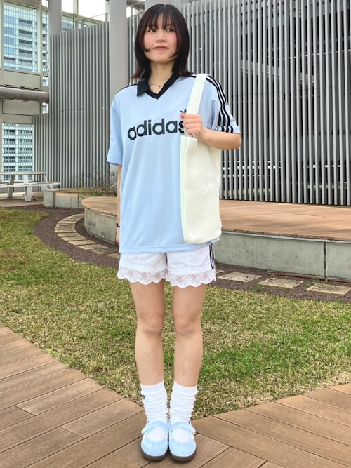 adidas レーストリムスリーストライプショートパンツ S レース トリム スリーストライプス ショーツ ショートパンツ