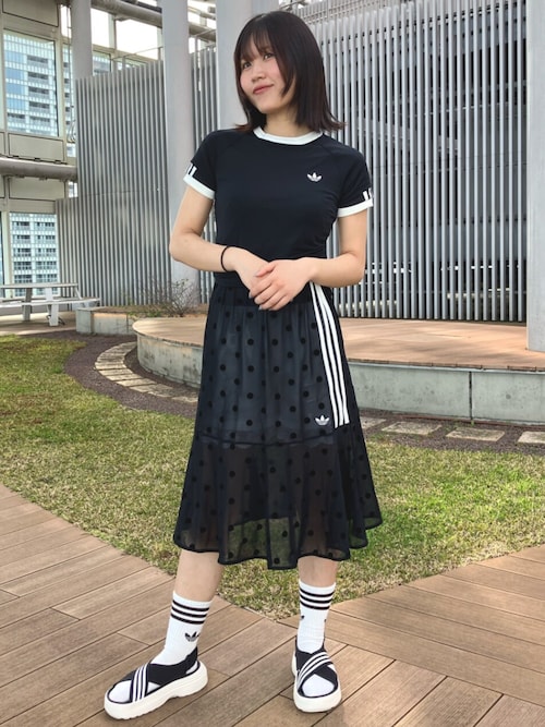 レース トリム スリーストライプス ショーツ ショートパンツ
