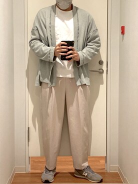 「PLUS ONE（プラスワン）のアイテム」を使った、木下さん（メンズ・177cm）の秋コーディネート