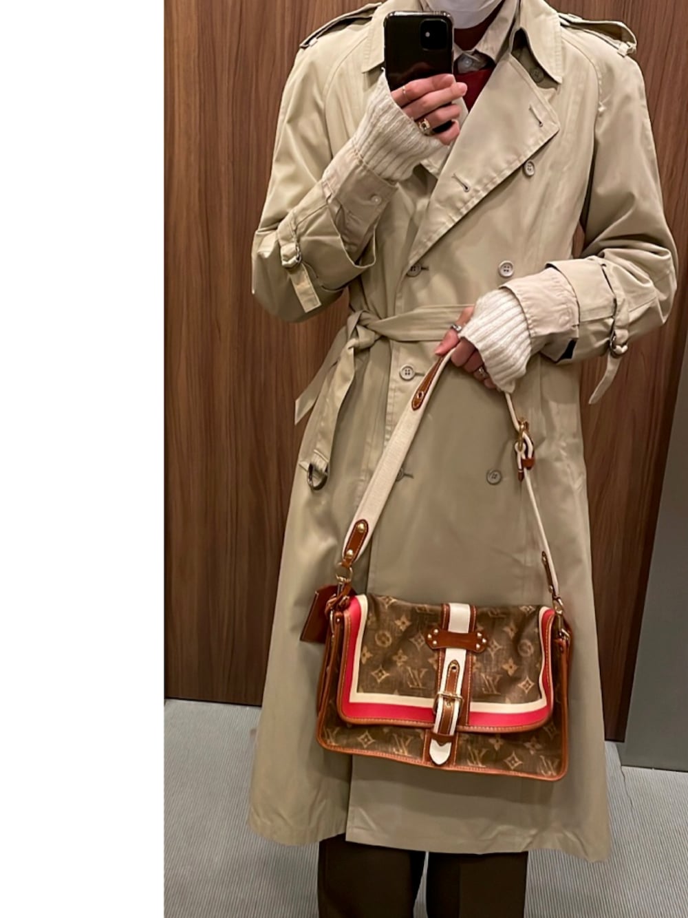 「大人コーデ、おしゃれさんと繋がりたい、ootd、いいね、save、フォローお願いします🤑、フォーマル、春コーデ、コート、茶色、ブラウン、低身長、休日スタイル、春服みてみて、ネクタイ、ルイヴィトン、HERMES」｜「古着のアイテム（トレンチコート、ベージュ系）」を使った、yukiさん（メンズ・172cm）の春コーディネートの1枚目の写真