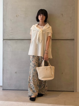 「かぐれ（カグレ）のアイテム」を使った、永山新菜  ninさん（レディース・155cm）の夏コーディネート