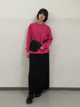 「アイテム（バッグ）」を使った、永山新菜  ninさん（レディース・155cm）の秋コーディネート