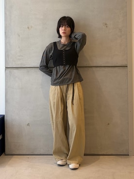 永山新菜 ninさん(レディース・155cm)の秋コーディネート