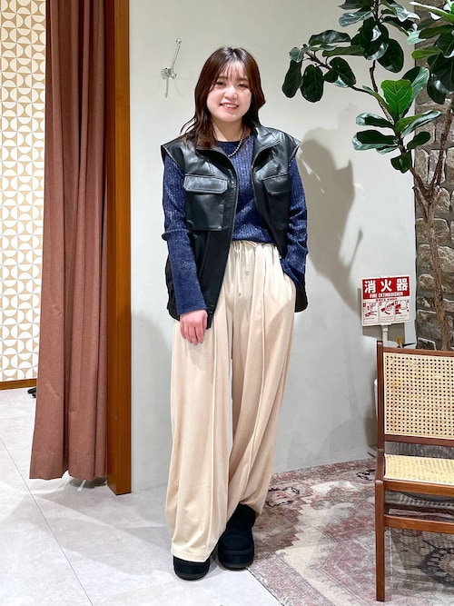 セール】[ストレッチ入り]ベロアワイドパンツ（その他パンツ