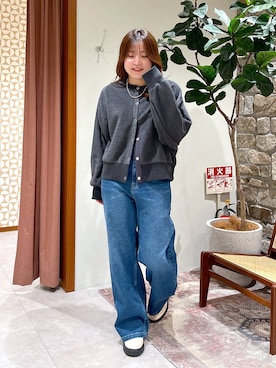 「人気アイテムをチェック！」｜「アイテム（カーディガン/ボレロ）」を使った、カレンさん（レディース・160cm）の冬コーディネート