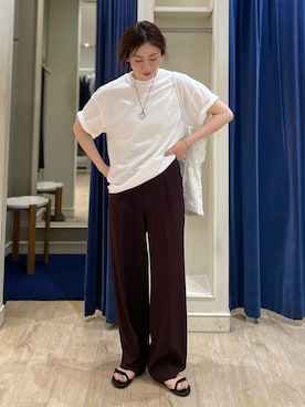 「NOLLEY’S（ノーリーズ）のアイテム」を使った、yuko yamaguchiさん（レディース・158cm）の夏コーディネート