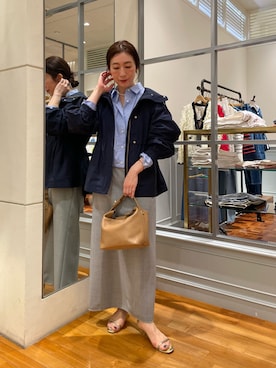 「NOLLEY’S（ノーリーズ）のアイテム（ブルゾン）」を使った、yuko yamaguchiさん（レディース・158cm）の春コーディネート