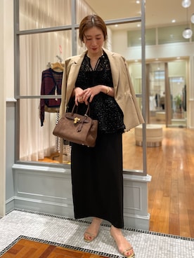 「アイテム（テーラードジャケット、イエロー系）」を使った、yuko yamaguchiさん（レディース・158cm）の秋コーディネート