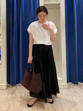 「NOLLEY’S（ノーリーズ）のアイテム」を使った、yuko yamaguchiさん（レディース・158cm）の春コーディネート