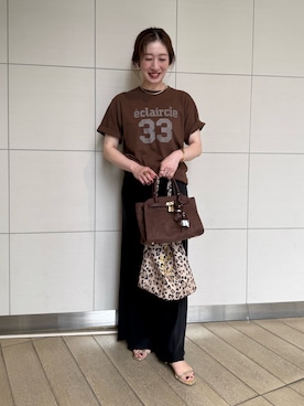 「アイテム（エコバッグ/サブバッグ）」を使った、yuko yamaguchiさん（レディース・158cm）の夏コーディネート