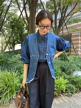 「アイテム（チャーム）」を使った、yuko yamaguchiさん（レディース・158cm）の秋コーディネート