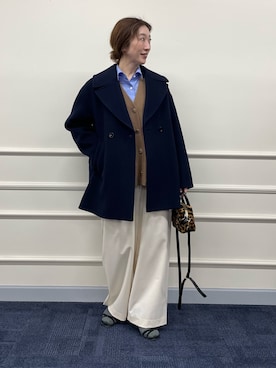 「アイテム（ダッフルコート）」を使った、yuko yamaguchiさん（レディース・158cm）の秋コーディネート