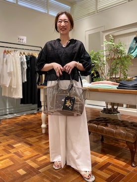 「アイテム（コインケース）」を使った、yuko yamaguchiさん（レディース・158cm）の夏コーディネート