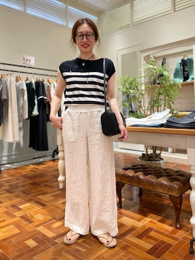 「NOLLEY’S（ノーリーズ）のアイテム」を使った、yuko yamaguchiさん（レディース・158cm）の夏コーディネート