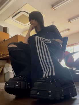 「YORI SPORT（ヨリスポーツ）のアイテム（デニムパンツ）」を使った、おかかさん（メンズ・177cm・10代）の夏コーディネート
