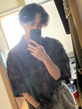 「アイテム（ネックレス、ホワイト系）」を使った、Akiさん（メンズ・165cm）の夏コーディネート