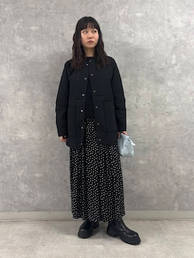 「ドットスカート」｜「アイテム（ジャケット/アウター）」を使った、Noeさん（レディース・156cm）の冬コーディネート