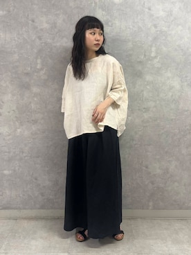 「ウエストがゴム」｜Noeさん（レディース・156cm）の夏コーディネート