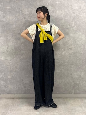 「アイテム（サロペット/オーバーオール）」を使った、Noeさん（レディース・156cm）の夏コーディネート