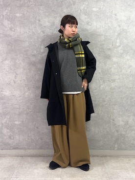 「Pコート」｜Noeさん（レディース・156cm）の冬コーディネート