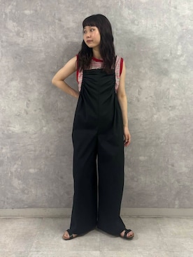 「FORK&SPOON（フォークアンドスプーン）のアイテム（オールインワン・サロペット）」を使った、Noeさん（レディース・156cm）の夏コーディネート