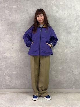 「URBAN RESEARCH DOORS（アーバンリサーチドアーズ）のL.L.Bean JAPAN EDITION ROXBURYJACKET（テーラードジャケット、パープル系）」を使った、noeさん（レディース・156cm）の春コーディネート