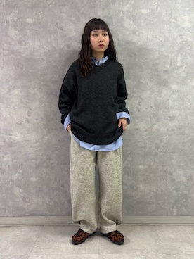 「かぐれ（カグレ）のアイテム（ニット/セーター）」を使った、Noeさん（レディース・156cm）の秋コーディネート