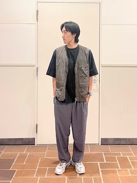 「アイテム（ベスト）」を使った、Oolong teaさん（メンズ・173cm）の夏コーディネート