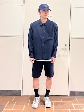 「SMELLY（スメリー）のアイテム（キャップ）」を使った、Jasmineさん（メンズ・173cm）の春コーディネート