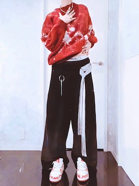 「アイテム（スウェットパンツ）」を使った、あいきょんさん（レディース・164cm）の秋コーディネート