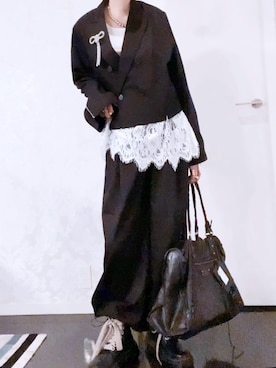 「アイテム（タンクトップ）」を使った、あいきょんさん（レディース・164cm）の秋コーディネート