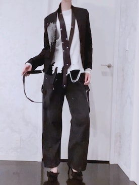 「アイテム（ネクタイ）」を使った、あいきょんさん（レディース・164cm）の秋コーディネート