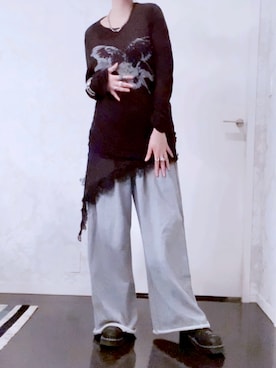 「アイテム（ネックレス）」を使った、あいきょんさん（レディース・164cm）の秋コーディネート